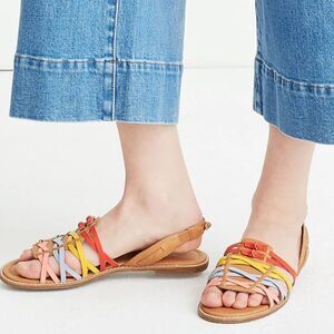 Madewell The Maya Huarache Sandal Leather Casual Summer Festival Size 10